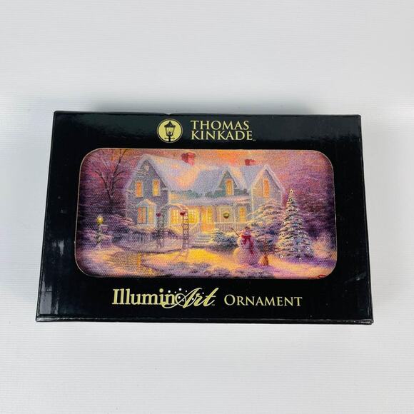 Thomas Kinkade Illuminart Ornament Blessing of Christmas 2002 - Picture 3 of 8